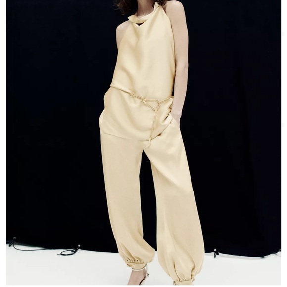 Zara Pants - Zara NWT ZW Collection satin balloon pants 8442/352
